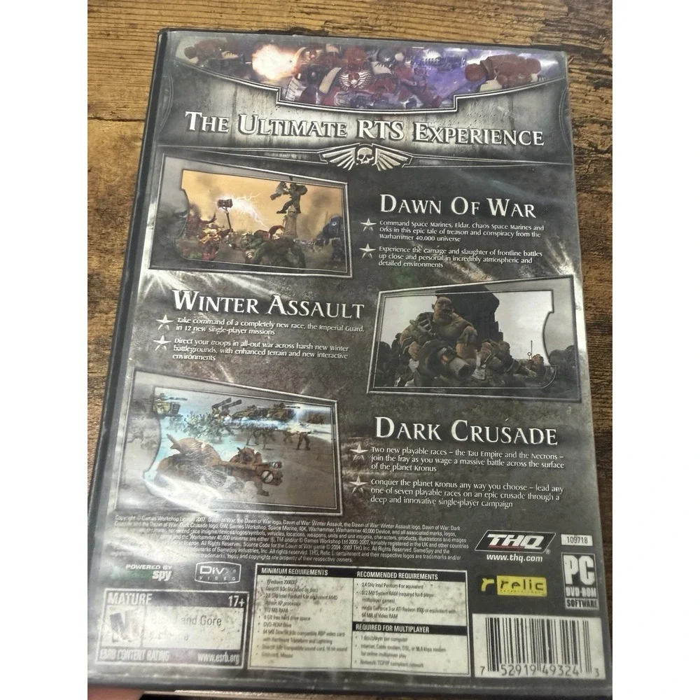 Warhammer 40k Dawn of War Platinum Edition Case PC Game Lot Poseidon Zeus THQ